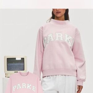 parke sprinkle mockneck pink